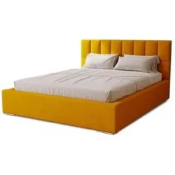 Höffner Polsterbett mit Stauraum Draven ¦ gelb ¦ Maße (cm): B: 135 H: 100