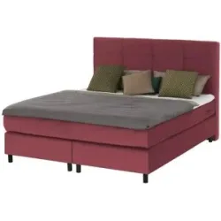 Höffner Boxspringbett  Wind ¦ rot ¦ Maße (cm): B: 140 H: 152