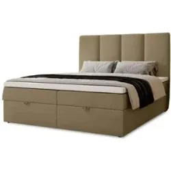 Höffner Boxbett mit Stauraum  Macclesfield ¦ braun ¦ Maße (cm): B: 181 H: 110