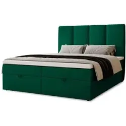 Höffner Boxbett mit Stauraum  Macclesfield ¦ grün ¦ Maße (cm): B: 201 H: 110