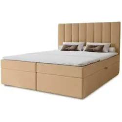 Höffner Boxbett mit Stauraum  Nelia ¦ beige ¦ Maße (cm): B: 162 H: 124