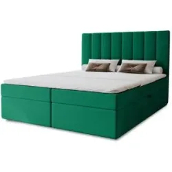 Höffner Boxbett mit Stauraum  Nelia ¦ grün ¦ Maße (cm): B: 182 H: 124
