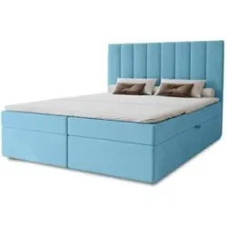 Höffner Boxbett mit Stauraum  Nelia ¦ blau ¦ Maße (cm): B: 182 H: 124