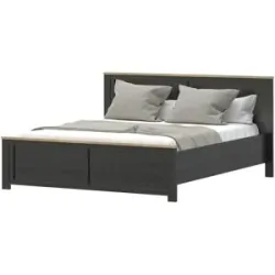 Höffner Doppelbett  Toneo ¦ schwarz ¦ Maße (cm): B: 198 H: 103