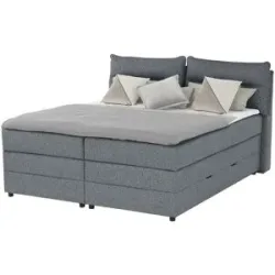Höffner Boxspringbett mit Bettkasten Neto ¦ blau ¦ Maße (cm): B: 193 H: 109