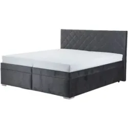 Höffner Polsterbett  Kelso ¦ schwarz ¦ Maße (cm): B: 192 H: 117