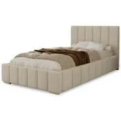 Höffner Polsterbett mit Stauraum  Ayr ¦ beige ¦ Maße (cm): B: 105 H: 100
