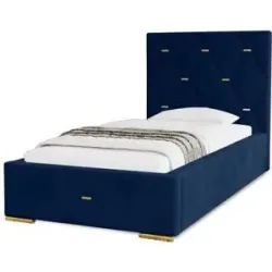 Höffner Polsterbett mit Stauraum  Gwithian ¦ blau ¦ Maße (cm): B: 105 H: 100
