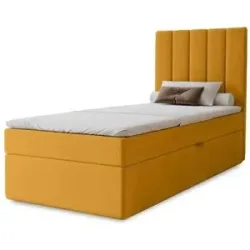 Höffner Boxbett mit Stauraum  Nelia ¦ gelb ¦ Maße (cm): B: 92 H: 124
