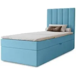 Höffner Boxbett mit Stauraum  Nelia ¦ blau ¦ Maße (cm): B: 92 H: 124