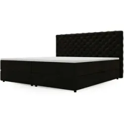 GrainGold Boxbett mit Stauraum Belford ¦ schwarz ¦ Maße (cm): B: 168 H: 119
