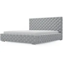 GrainGold Polsterbett mit Stauraum Ashton ¦ grau ¦ Maße (cm): B: 205 H: 105