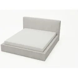 GrainGold Polsterbett mit Bettkasten Malton ¦ grau ¦ Maße (cm): B: 215 H: 100