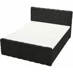 GrainGold Boxbett mit Stauraum Lund ¦ schwarz ¦ Maße (cm): B: 145 H: 105