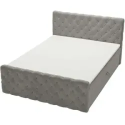 GrainGold Boxbett mit Stauraum Lund ¦ grau ¦ Maße (cm): B: 145 H: 105