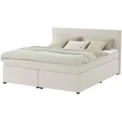 Höffner Boxspringbett mit Matratze und Topper  H3 Duke ¦ creme ¦ Maße (cm): B: 187 H: