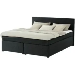 Höffner Boxspringbett mit Matratze und Topper  H3 Duke ¦ schwarz ¦ Maße (cm): B: 187 H: