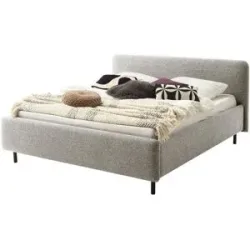 Höffner Polsterbett in meliertem Webstoff Primo ¦ beige ¦ Maße (cm): B: 184 H: 105