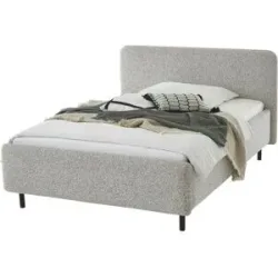 Höffner Polsterbett in meliertem Webstoff Primo ¦ beige ¦ Maße (cm): B: 164 H: 105