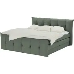 switch Boxspringbett mit Bettkasten Sofia ¦ grün ¦ Maße (cm): B: 184 H: 113