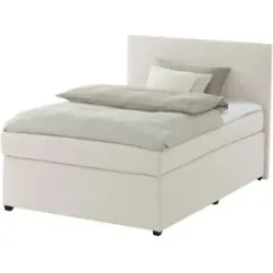 Höffner Boxspringbett mit Matratze und Topper  H3 Duke ¦ creme ¦ Maße (cm): B: 97 H: 104