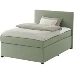 Höffner Boxspringbett mit Matratze und Topper  H3 Duke ¦ grün ¦ Maße (cm): B: 97 H: 104