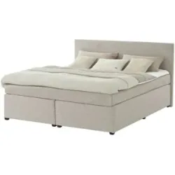 Höffner Boxspringbett mit Matratze und Topper  H3 Duke ¦ beige ¦ Maße (cm): B: 167 H: