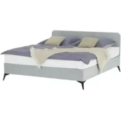 Höffner Polsterbett mit Matratze Simply ¦ grau ¦ Maße (cm): B: 181 H: 90