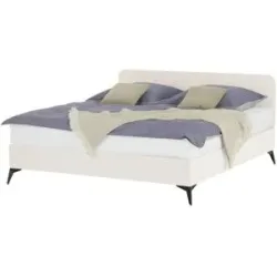 Höffner Polsterbett mit Matratze Simply ¦ creme ¦ Maße (cm): B: 161 H: 90