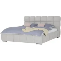 Höffner Polsterbett mit Bettkasten Savio ¦ grau ¦ Maße (cm): B: 210 H: 108