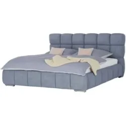 Höffner Polsterbett mit Bettkasten Savio ¦ blau ¦ Maße (cm): B: 210 H: 108