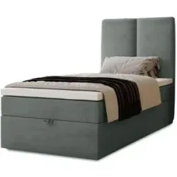 Höffner Boxbett mit Stauraum  Macclesfield ¦ grau ¦ Maße (cm): B: 101 H: 110