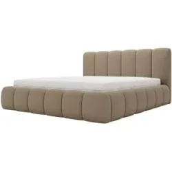 GrainGold Polsterbett mit Stauraum Cloud Bouclé-Stoff ¦ braun ¦ Maße (cm): B: