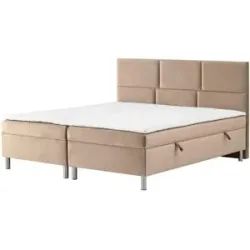 Höffner Boxbett mit Bettkasten Adria ¦ beige ¦ Maße (cm): B: 200 H: 110