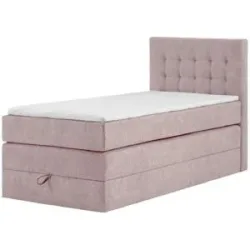 Höffner Boxspringbett mit Bettkasten Barcelona ¦ rosa/pink ¦ Maße (cm): B: 90 H: 110