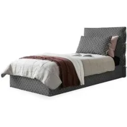 Miuform Polsterbett gemustert Sleepy Luna ¦ grau ¦ Maße (cm): B: 96 H: 105