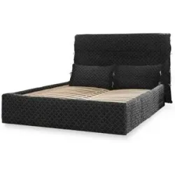 Miuform Polsterbett gemustert Sleepy Luna ¦ schwarz ¦ Maße (cm): B: 166 H: 105