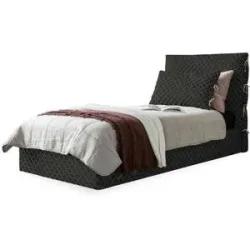 Miuform Polsterbett gemustert Sleepy Luna ¦ schwarz ¦ Maße (cm): B: 96 H: 105