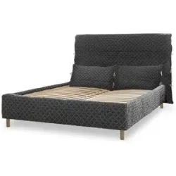 Miuform Polsterbett gemustert Sleepy Luna ¦ grau ¦ Maße (cm): B: 186 H: 112