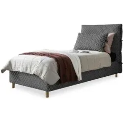 Miuform Polsterbett gemustert Sleepy Luna ¦ grau ¦ Maße (cm): B: 96 H: 112