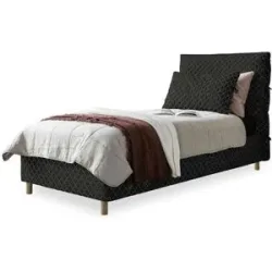 Miuform Polsterbett gemustert Sleepy Luna ¦ schwarz ¦ Maße (cm): B: 96 H: 112