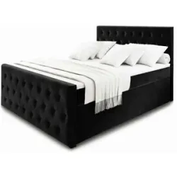 MASSENO Boxbett mit Bettkasten Fondi ¦ schwarz ¦ Maße (cm): B: 180 H: 120