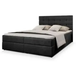 MASSENO Boxbett mit Bettkasten Glos ¦ schwarz ¦ Maße (cm): B: 180 H: 98
