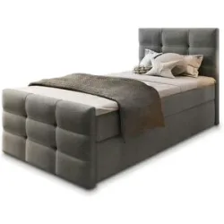 MASSENO Boxbett mit Bettkasten Amon ¦ grau ¦ Maße (cm): B: 90 H: 98