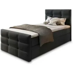MASSENO Boxbett mit Bettkasten Amon ¦ schwarz ¦ Maße (cm): B: 90 H: 98