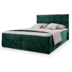 MASSENO Boxbett mit Bettkasten Glos ¦ grün ¦ Maße (cm): B: 160 H: 98