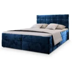 MASSENO Boxbett mit Bettkasten Glos ¦ blau ¦ Maße (cm): B: 180 H: 98