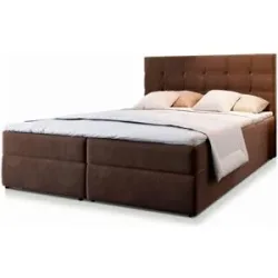 MASSENO Boxbett mit Bettkasten Glos ¦ braun ¦ Maße (cm): B: 180 H: 98