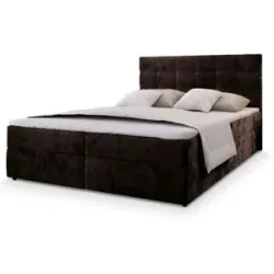 MASSENO Boxbett mit Bettkasten Glos ¦ braun ¦ Maße (cm): B: 140 H: 98