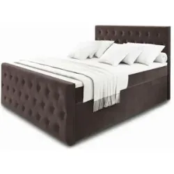 MASSENO Boxbett mit Bettkasten Fondi ¦ braun ¦ Maße (cm): B: 180 H: 120